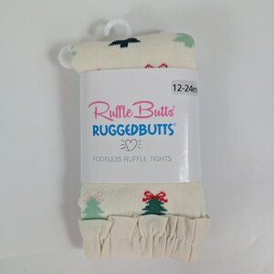 Ruffle Butts Rugged Butts Footless Ruffle Tights Spruced Up Tree Pattern 12-24M